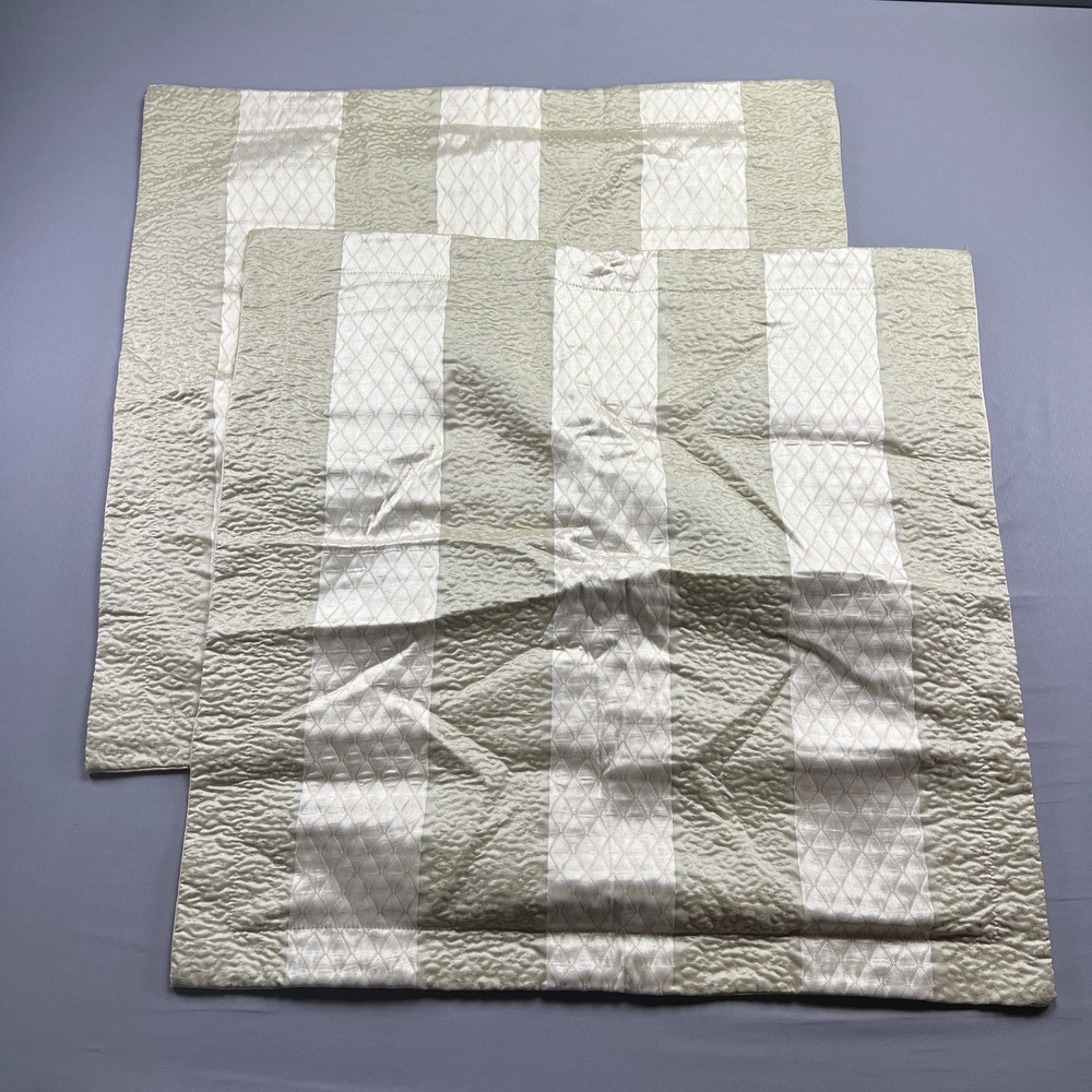 Set Of 2 Raymond Waites Euro Sham Multicolor Quilted Diamond Bedding (28" X 29")